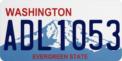 WA license plate ADL1053