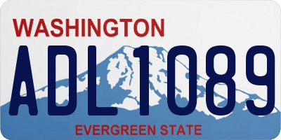 WA license plate ADL1089