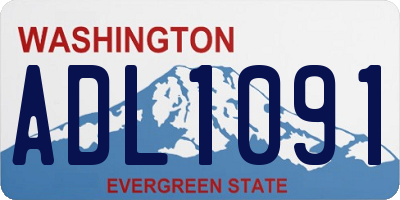 WA license plate ADL1091