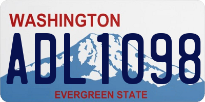 WA license plate ADL1098