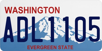 WA license plate ADL1105