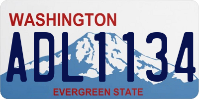 WA license plate ADL1134