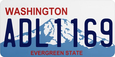 WA license plate ADL1169