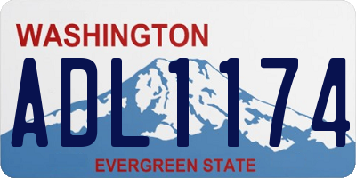 WA license plate ADL1174