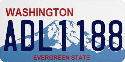 WA license plate ADL1188