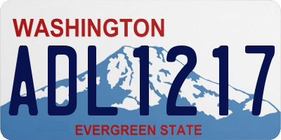 WA license plate ADL1217