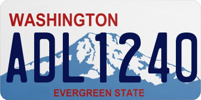 WA license plate ADL1240