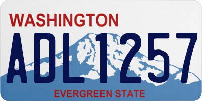 WA license plate ADL1257