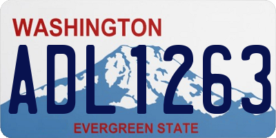 WA license plate ADL1263