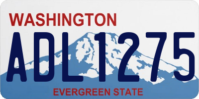 WA license plate ADL1275