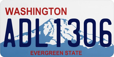 WA license plate ADL1306