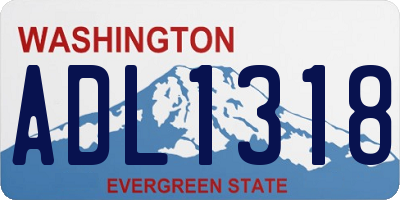 WA license plate ADL1318