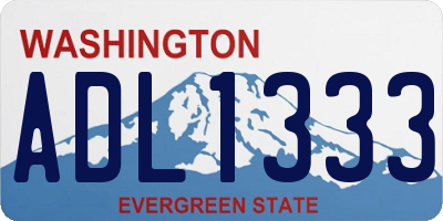 WA license plate ADL1333