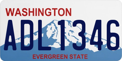 WA license plate ADL1346