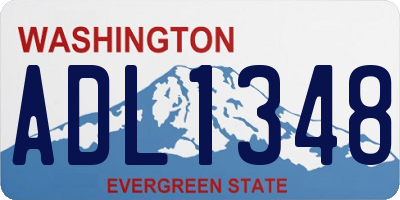 WA license plate ADL1348