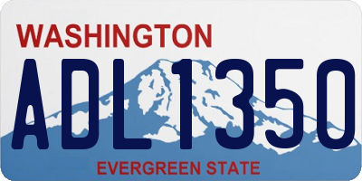 WA license plate ADL1350