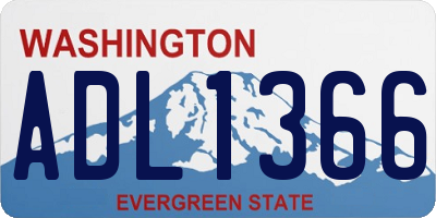 WA license plate ADL1366