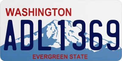 WA license plate ADL1369