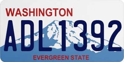 WA license plate ADL1392