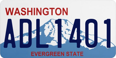 WA license plate ADL1401