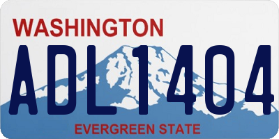 WA license plate ADL1404