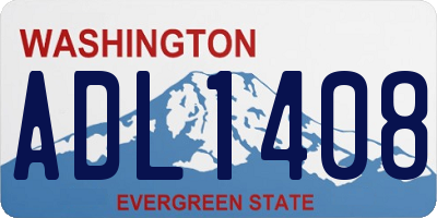 WA license plate ADL1408