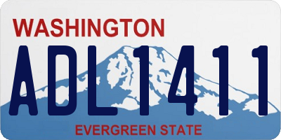 WA license plate ADL1411