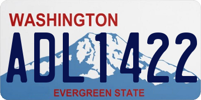WA license plate ADL1422