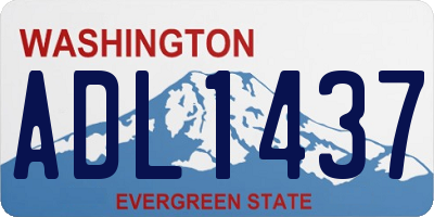 WA license plate ADL1437