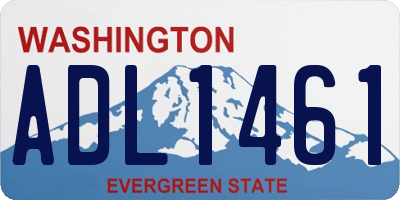 WA license plate ADL1461
