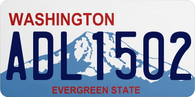 WA license plate ADL1502