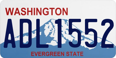 WA license plate ADL1552