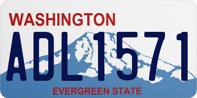 WA license plate ADL1571