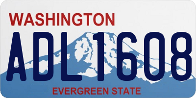 WA license plate ADL1608