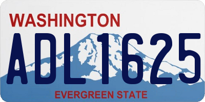 WA license plate ADL1625