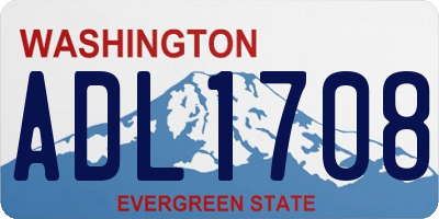 WA license plate ADL1708
