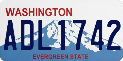 WA license plate ADL1742