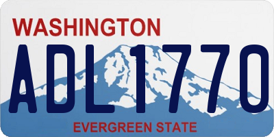 WA license plate ADL1770