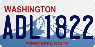 WA license plate ADL1822