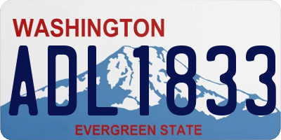 WA license plate ADL1833