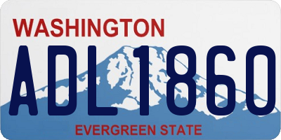 WA license plate ADL1860
