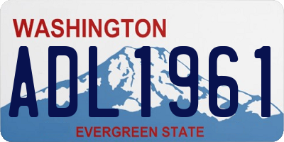 WA license plate ADL1961