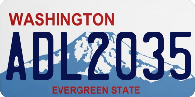 WA license plate ADL2035