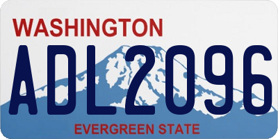 WA license plate ADL2096