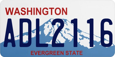 WA license plate ADL2116