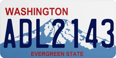WA license plate ADL2143