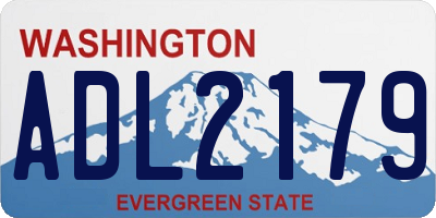 WA license plate ADL2179