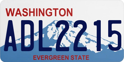 WA license plate ADL2215