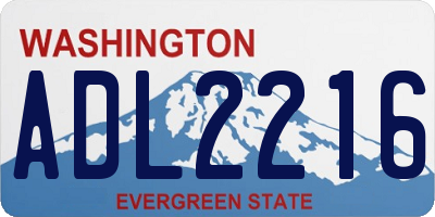 WA license plate ADL2216