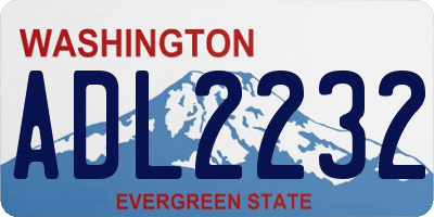 WA license plate ADL2232
